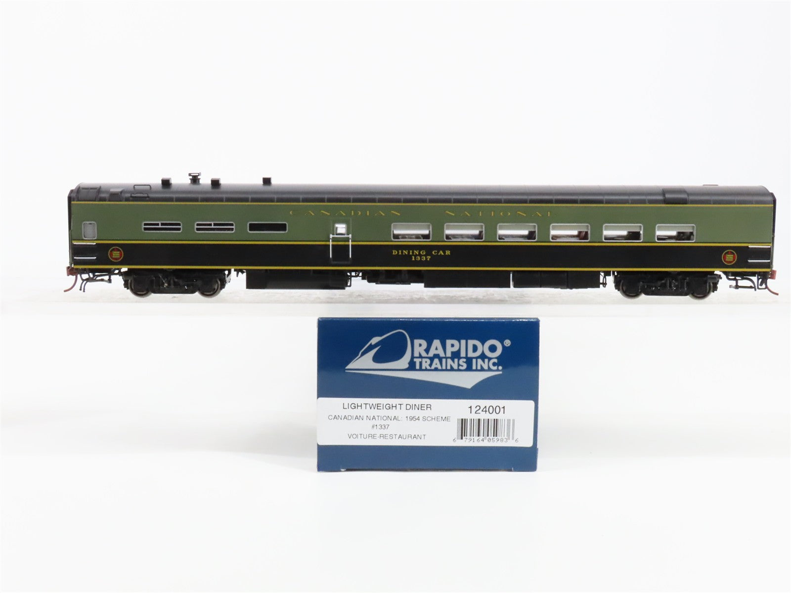 HO Scale Rapido 124001 CN Canadian National Lightweight Diner 1337 RTR
