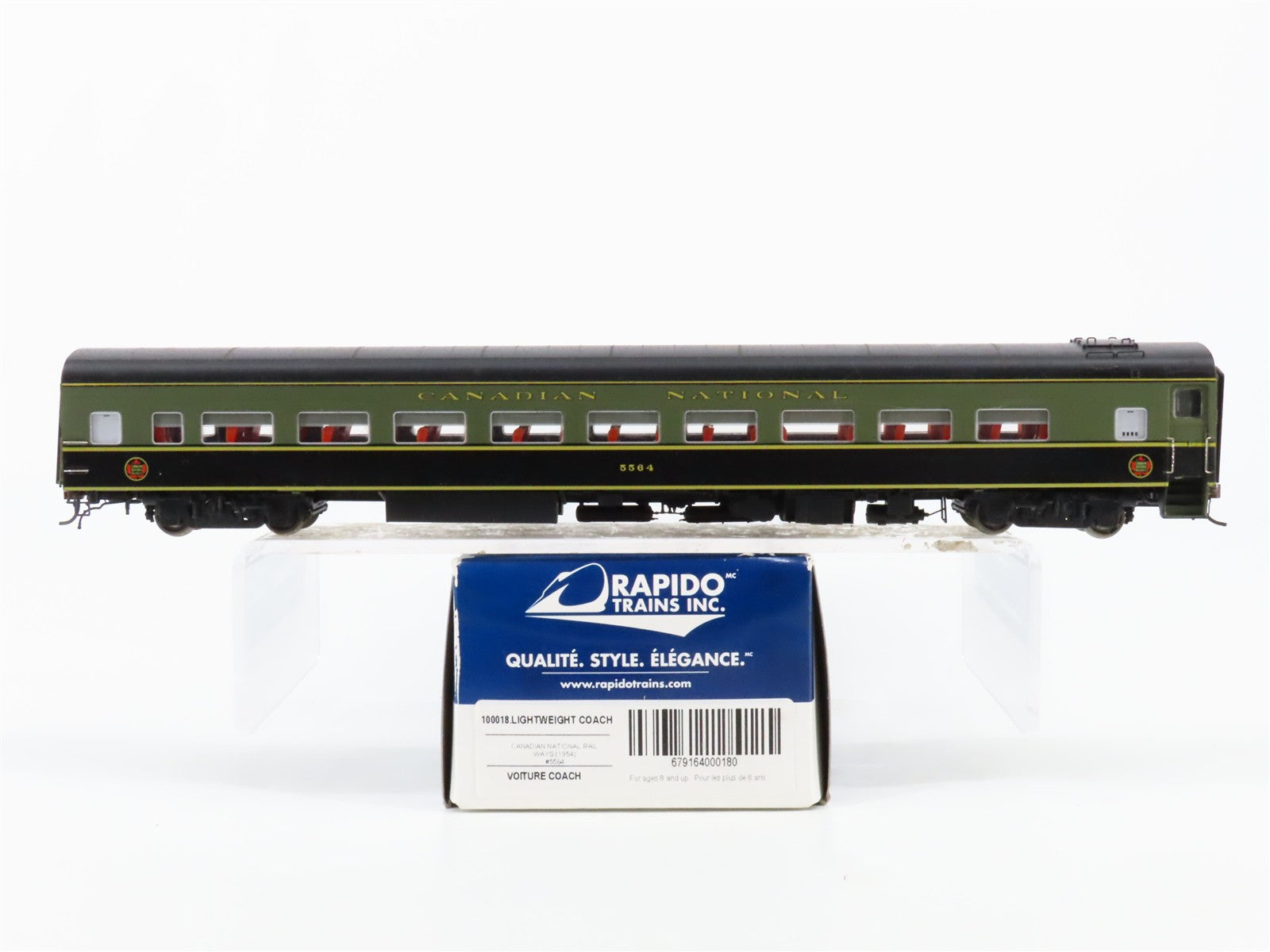 HO Scale Rapido 100018 CN Canadian National Coach Passenger Car #5564