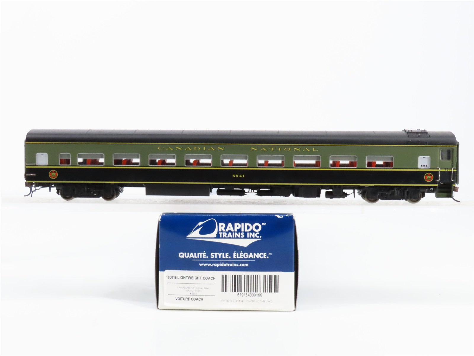 HO Scale Rapido 100016 Canadian National Lightweight Coach Factory Interior RTR
