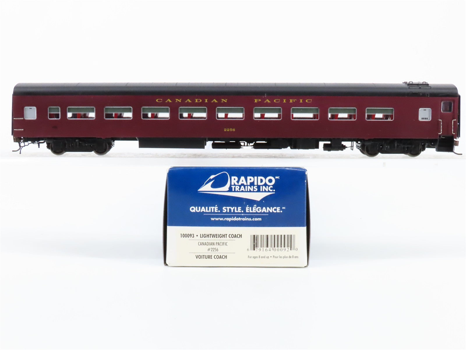 HO Scale Rapido 100093 CP Canadian Pacific Coach Passenger Car #2256