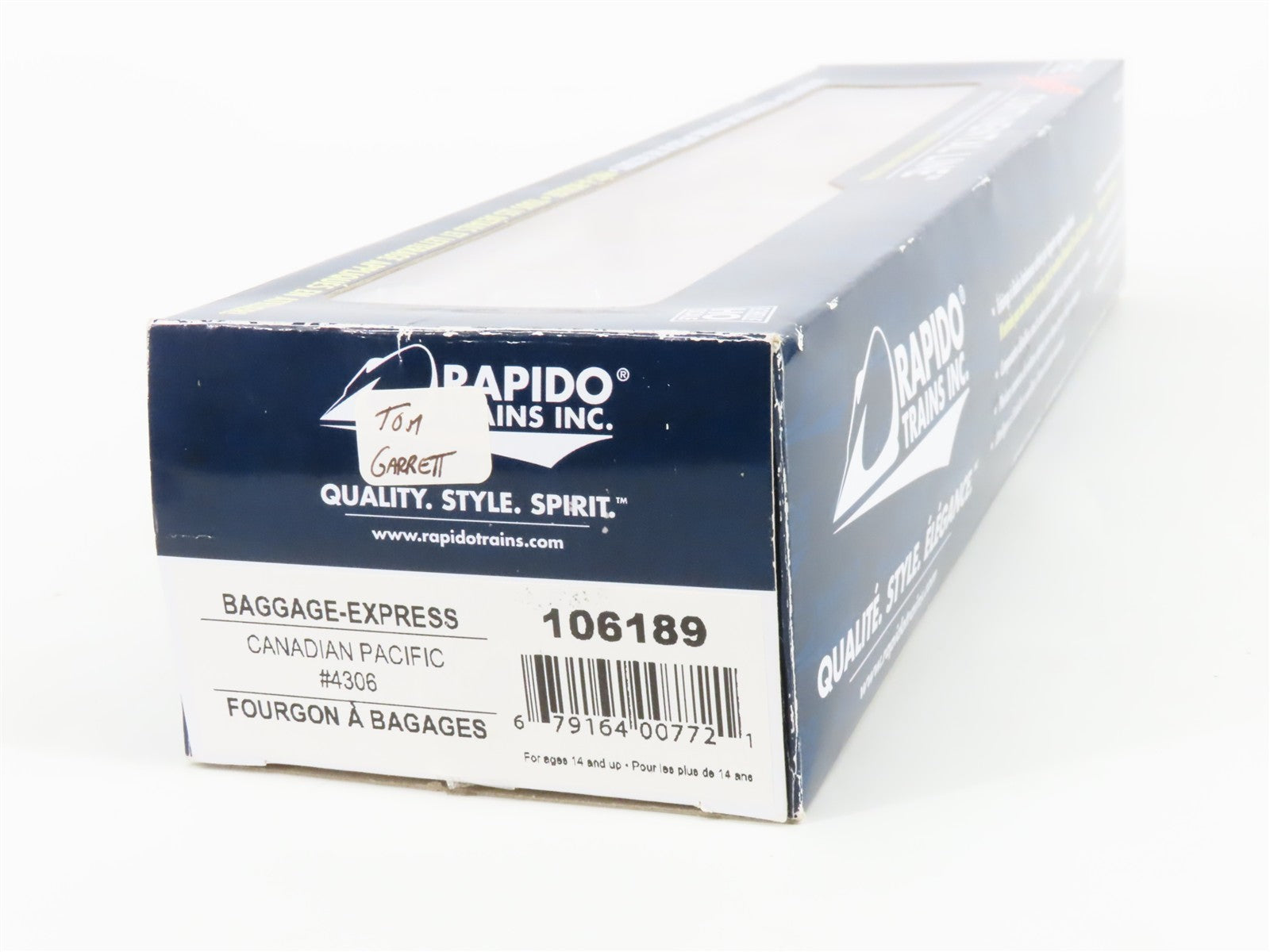 HO Scale Rapido 106189 CP Canadian Pacific Baggage Passenger Car #4306