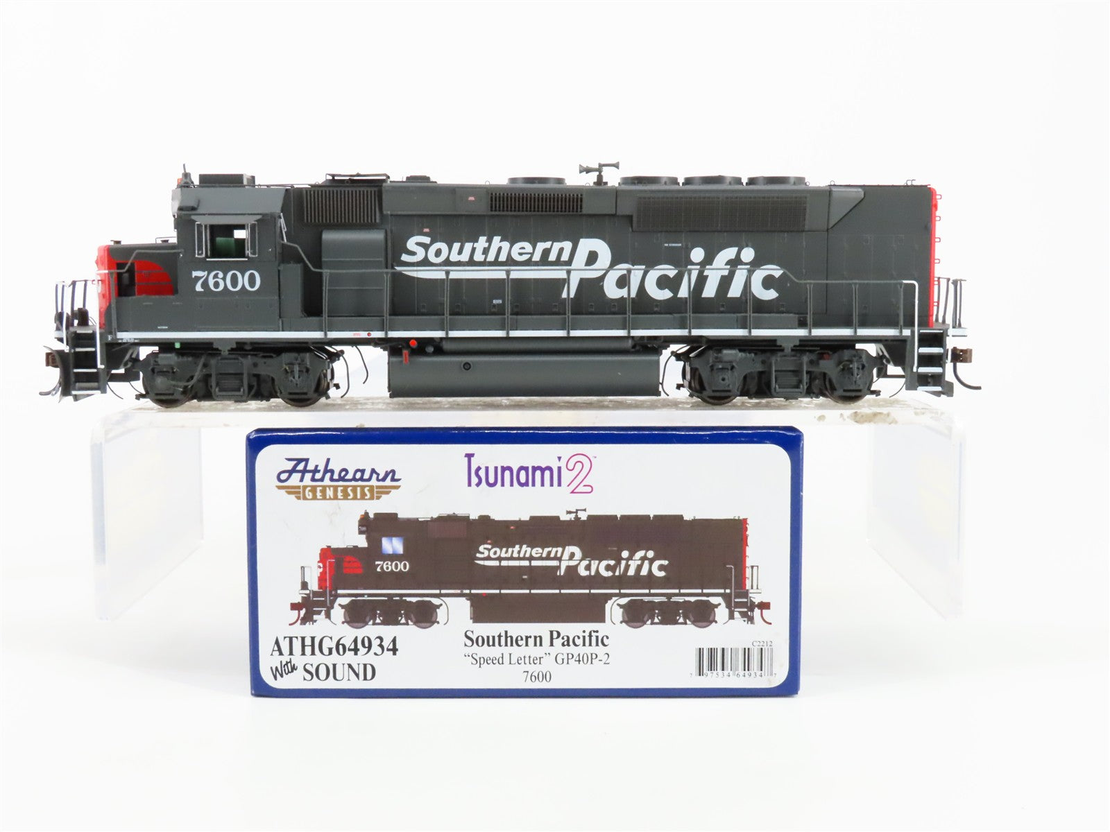 HO Scale Athearn ATHG64934 SP Southern Pacific GP40P-2 Diesel #7600 DCC Sound