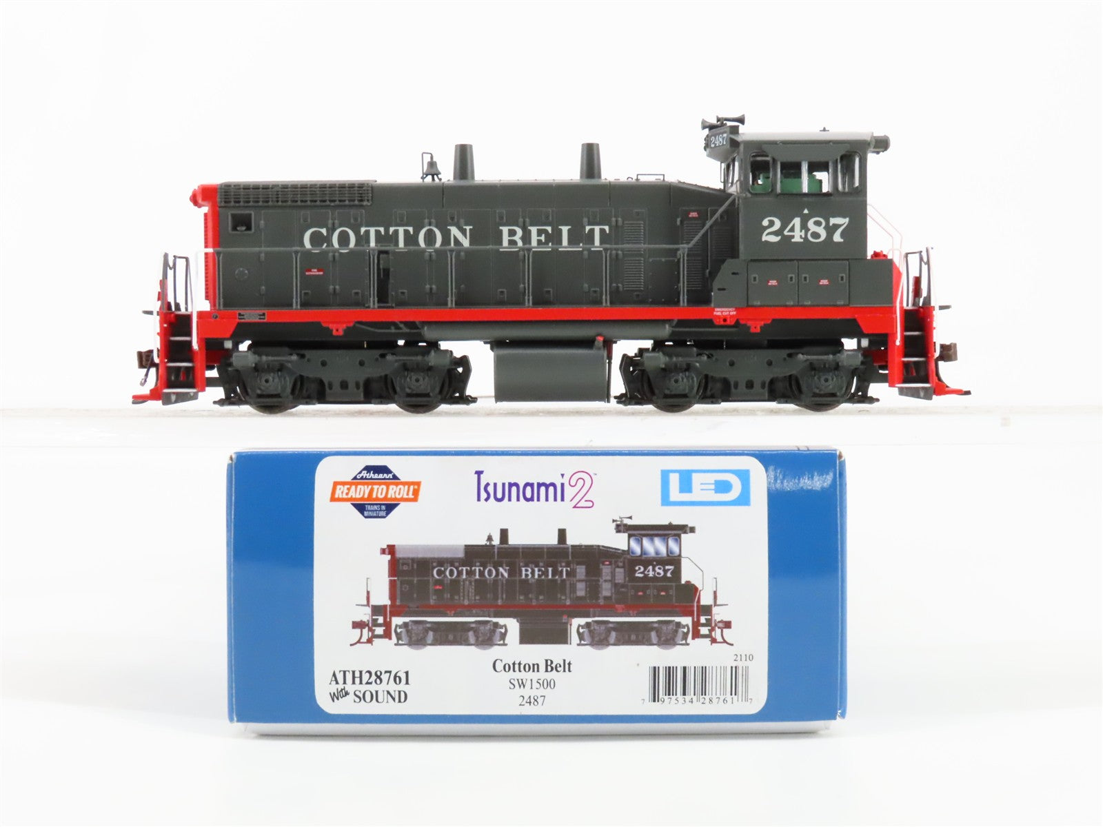 HO Scale Athearn ATH28761 SSW Cotton Belt SW1500 Diesel #2487 DCC Sound