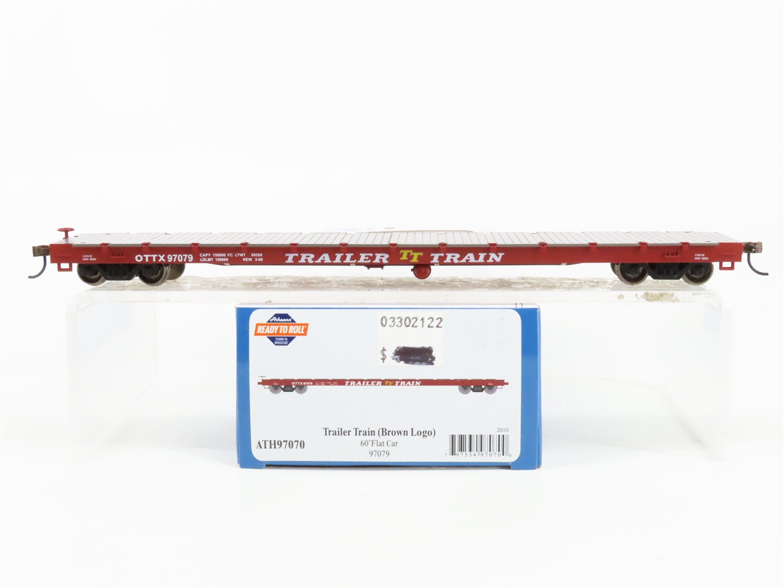 HO Scale Athearn ATH97070 OTTX Trailer Train 60' Flat Car 97079 RTR