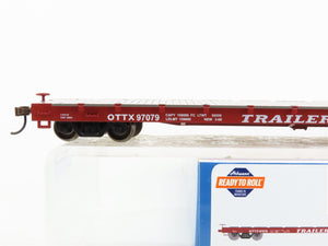 HO Scale Athearn ATH97070 OTTX Trailer Train 60' Flat Car 97079 RTR