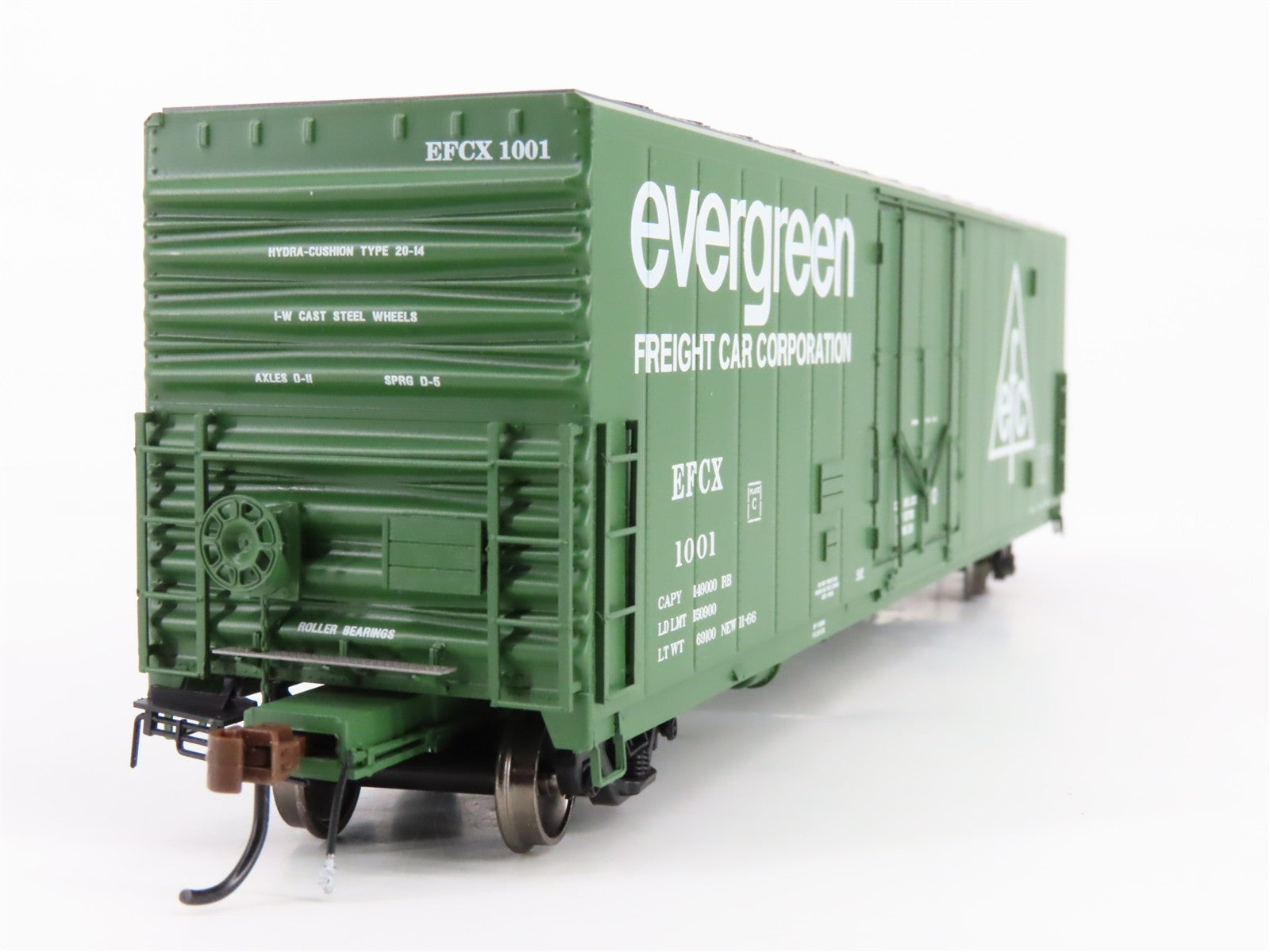 HO Scale Athearn ATHG26795 EFCX Evergreen Freight Car Corp. 50' Box Car 1001 RTR