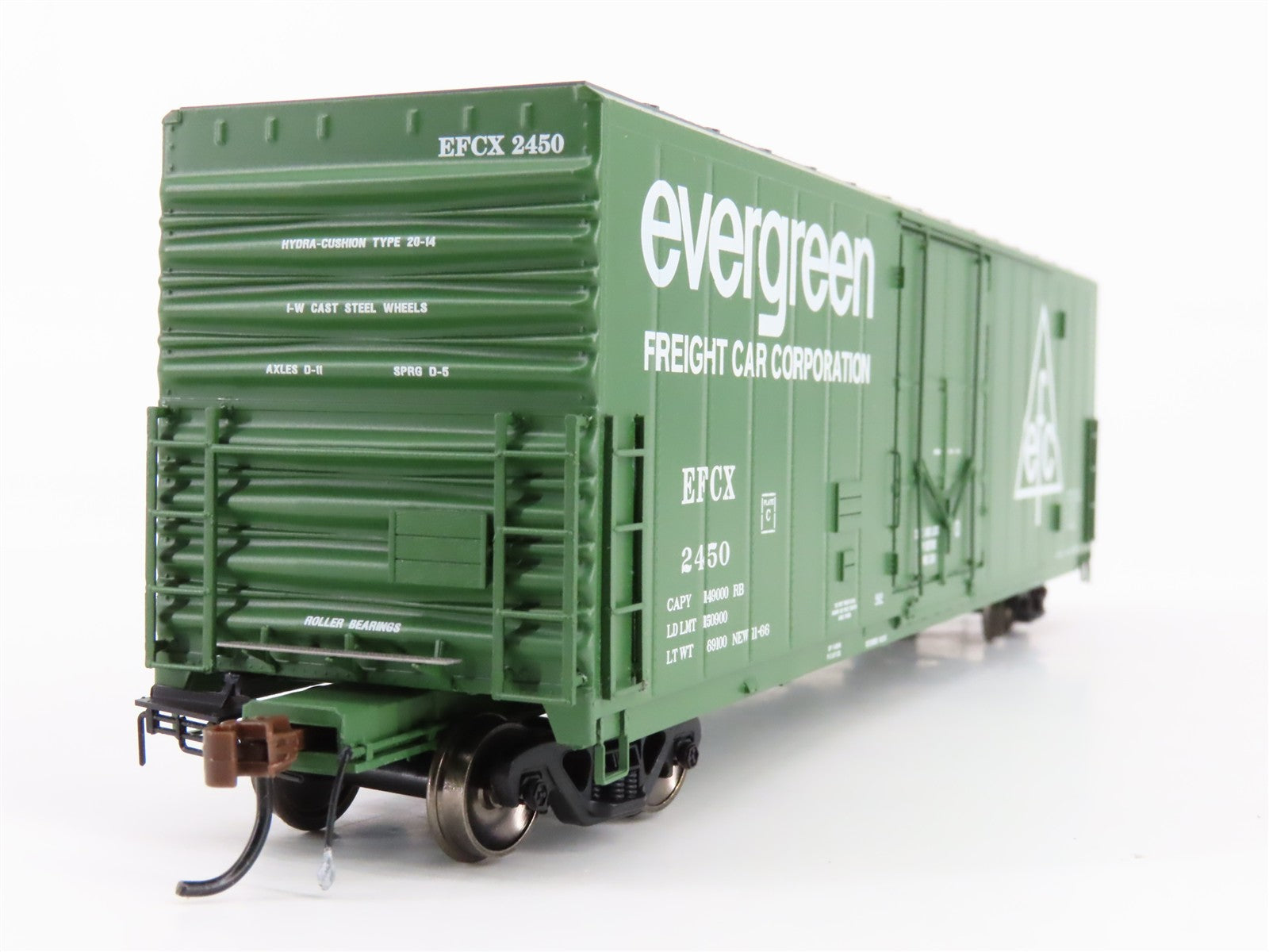 HO Scale Athearn ATHG26797 EFCX Evergreen Freight Car Corp. 50' Box Car 2450 RTR