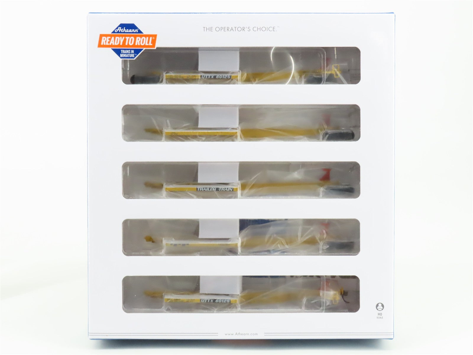 HO Scale Athearn ATH15667 UTTX TTX Flat Car 5-Pack 60125 RTR