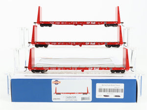 HO Scale Athearn ATH17072 CPI Canadian Pacific 60' Bulkhead Flat Car 3-Pack RTR