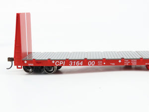 HO Scale Athearn ATH17072 CPI Canadian Pacific 60' Bulkhead Flat Car 3-Pack RTR