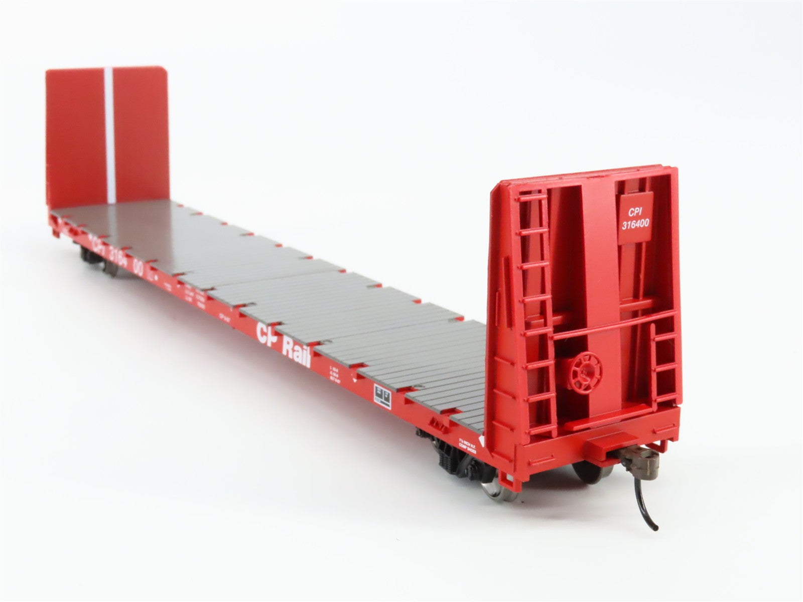 HO Scale Athearn ATH17072 CPI Canadian Pacific 60' Bulkhead Flat Car 3-Pack RTR