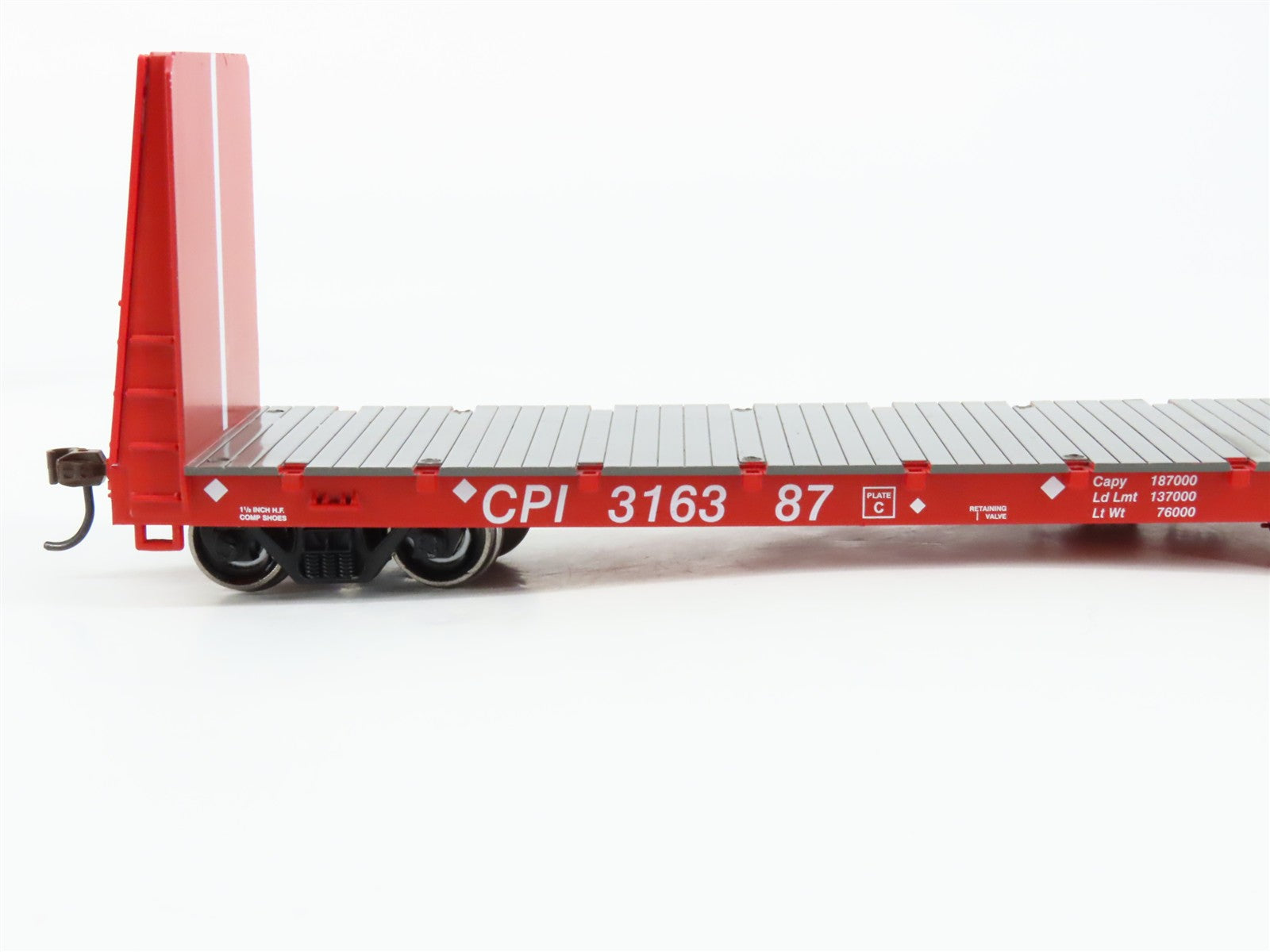 HO Scale Athearn ATH17072 CPI Canadian Pacific 60' Bulkhead Flat Car 3-Pack RTR