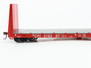 HO Scale Athearn ATH17072 CPI Canadian Pacific 60' Bulkhead Flat Car 3-Pack RTR