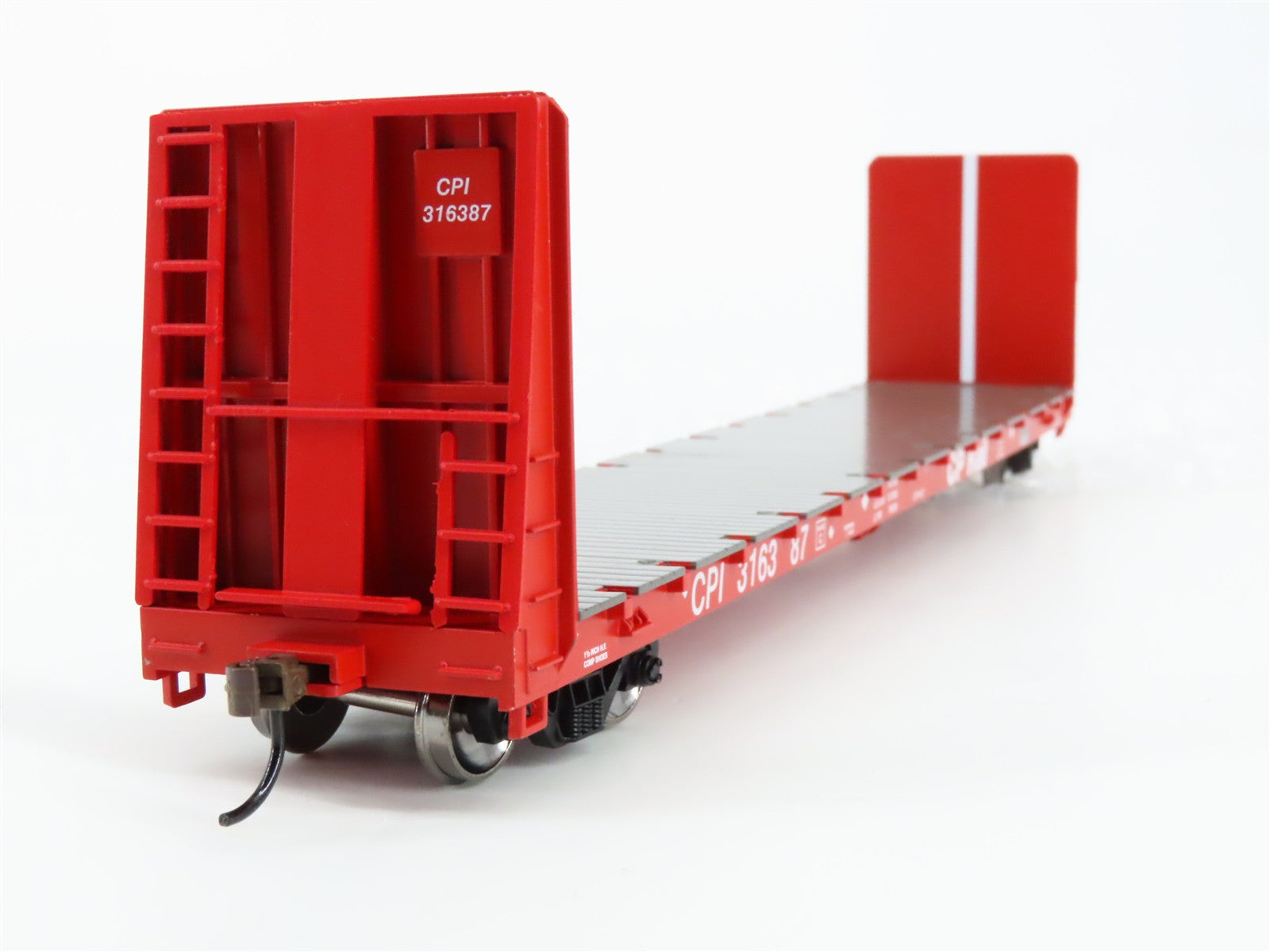 HO Scale Athearn ATH17072 CPI Canadian Pacific 60' Bulkhead Flat Car 3-Pack RTR