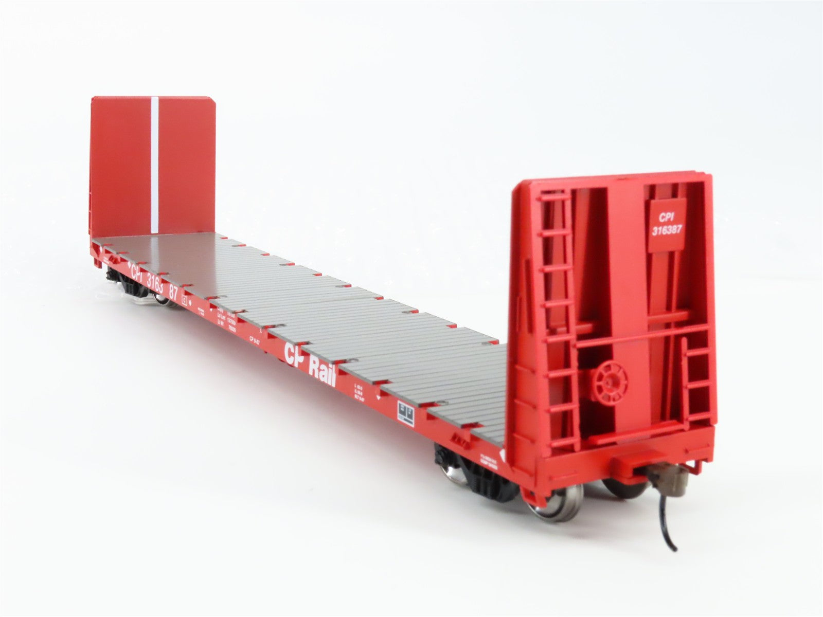 HO Scale Athearn ATH17072 CPI Canadian Pacific 60' Bulkhead Flat Car 3-Pack RTR