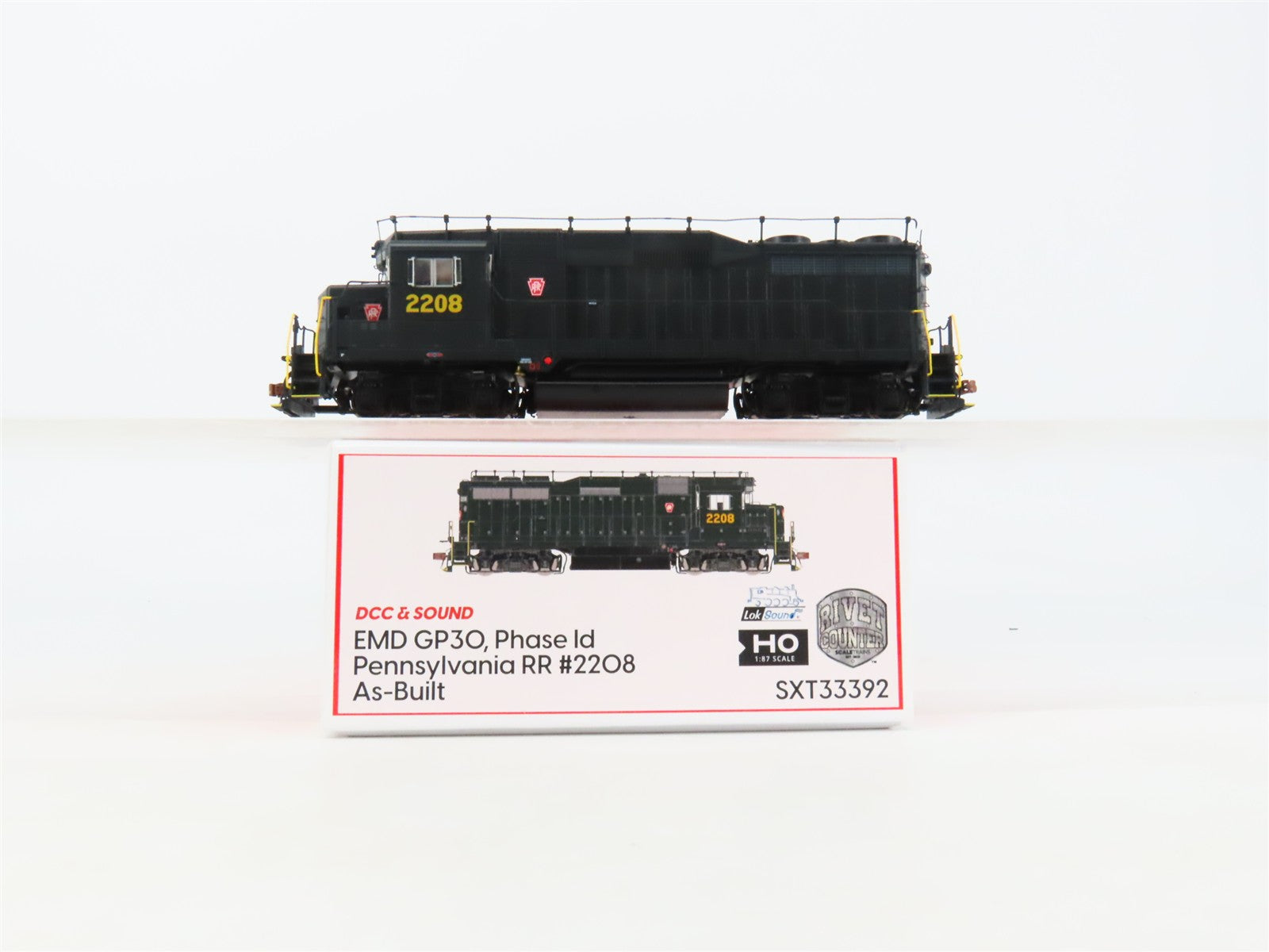 HO Scaletrains.com SXT33392 PRR Pennsylvania GP30 Diesel Loco #2208 wDCC & Sound