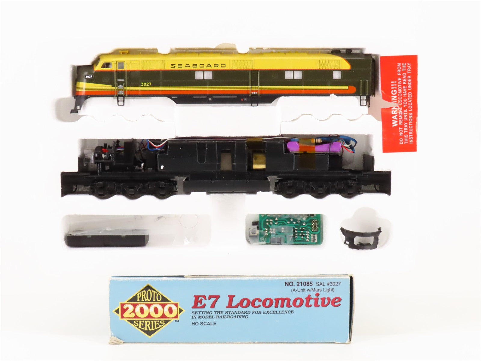 HO Scale Proto 2000 21085 SAL Seaboard E7A Diesel Locomotive #3027 wDCC & Sound
