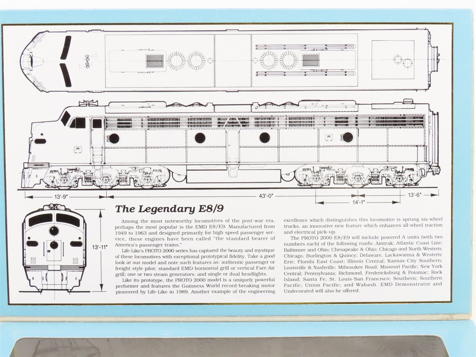 HO Scale Proto 2000 21010 SAL Seaboard E8/9A Diesel Loco #3059 wDCC & Sound