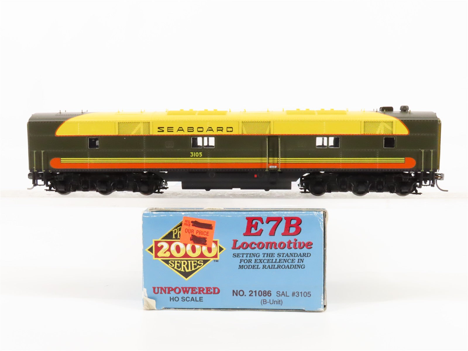HO Scale Proto 2000 21086 SAL Seaboard Air Line E7B Diesel Loco #3105 UNPOWERED