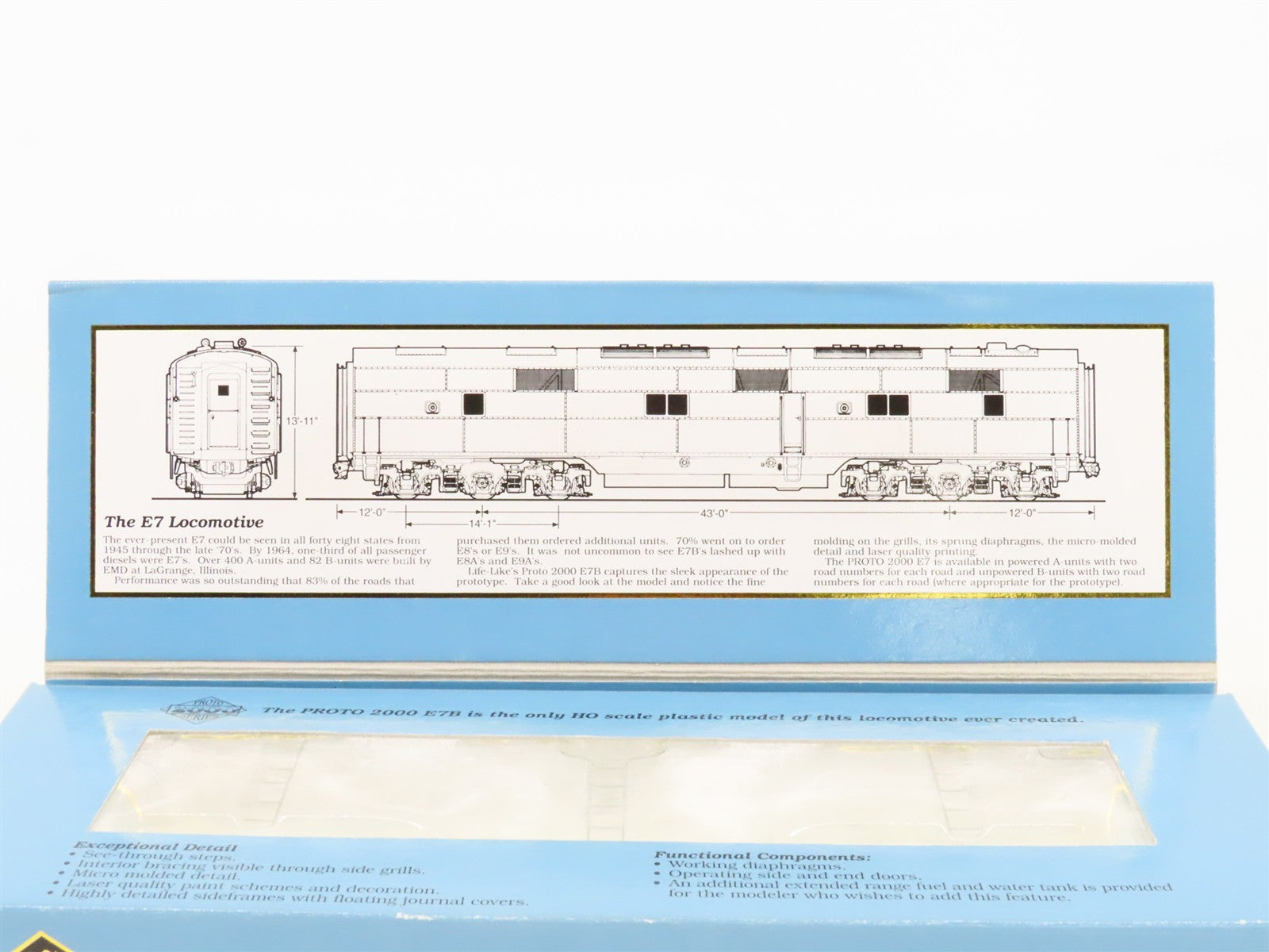 HO Scale Proto 2000 21087 SAL Seaboard Air Line E7B Diesel Loco #3107 UNPOWERED