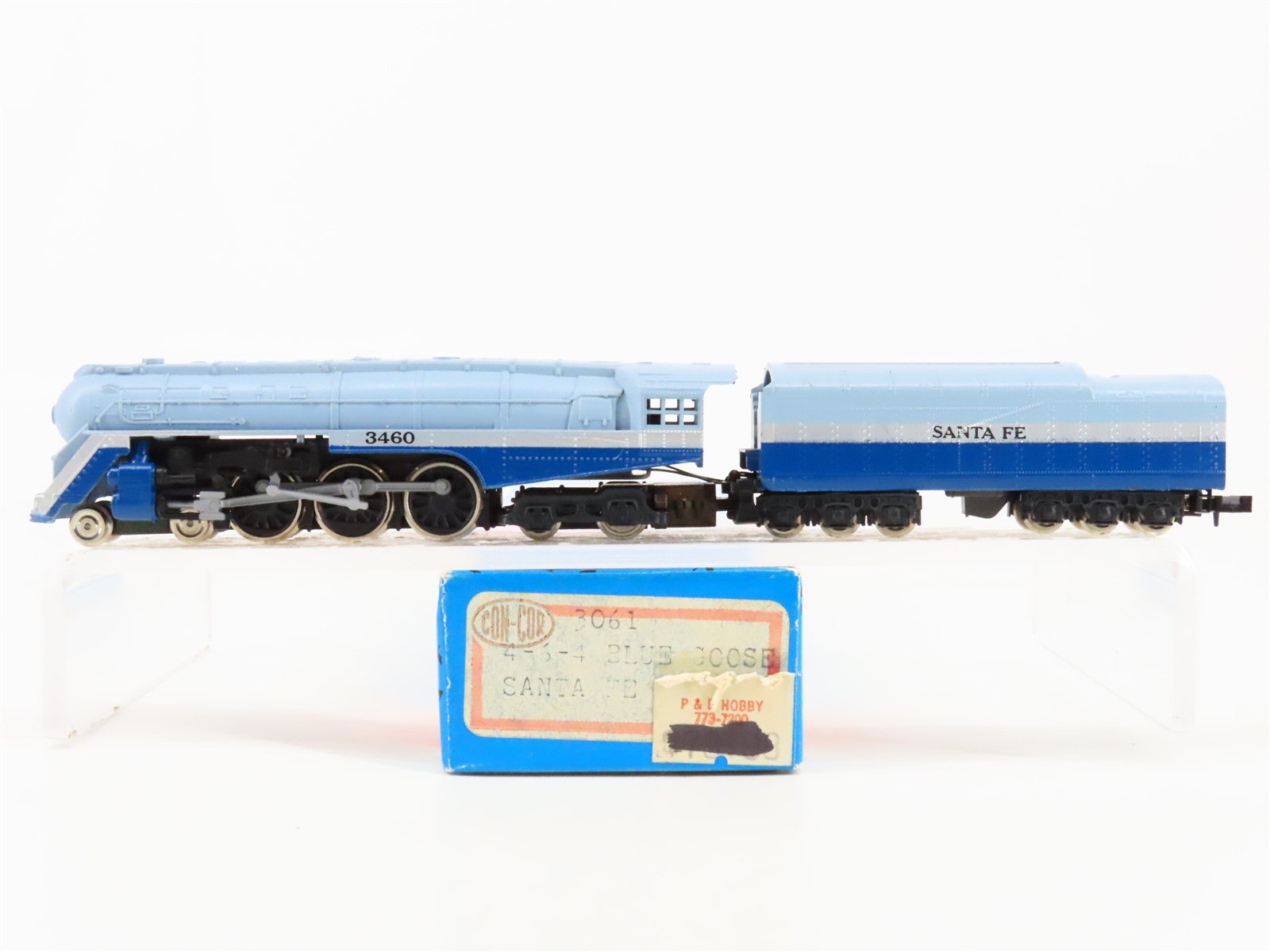 N Scale Con-Cor 3061 ATSF Santa Fe 4-6-4 Steam Locomotive #3460