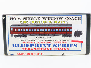 HO Scale Branchline Trains 5107 Boston & Maine Coach 1397 Unbuilt Kit