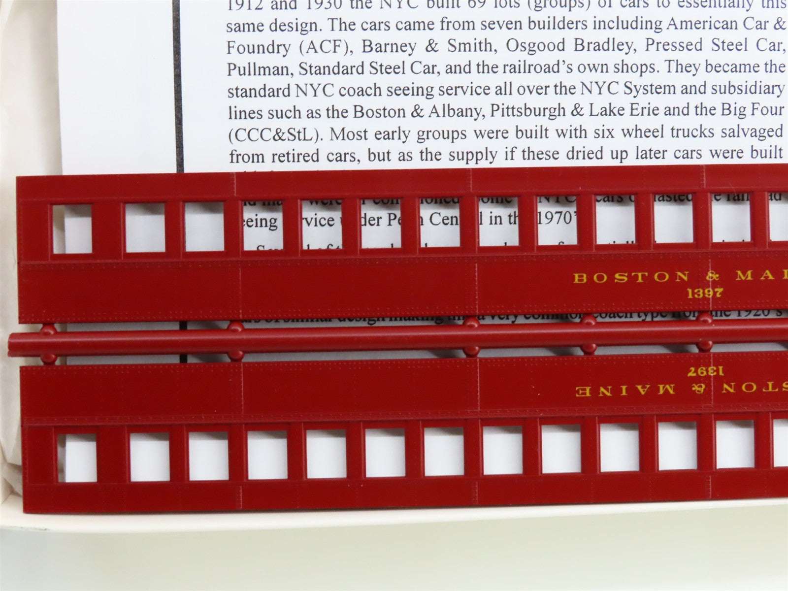 HO Scale Branchline Trains 5107 Boston & Maine Coach 1397 Unbuilt Kit