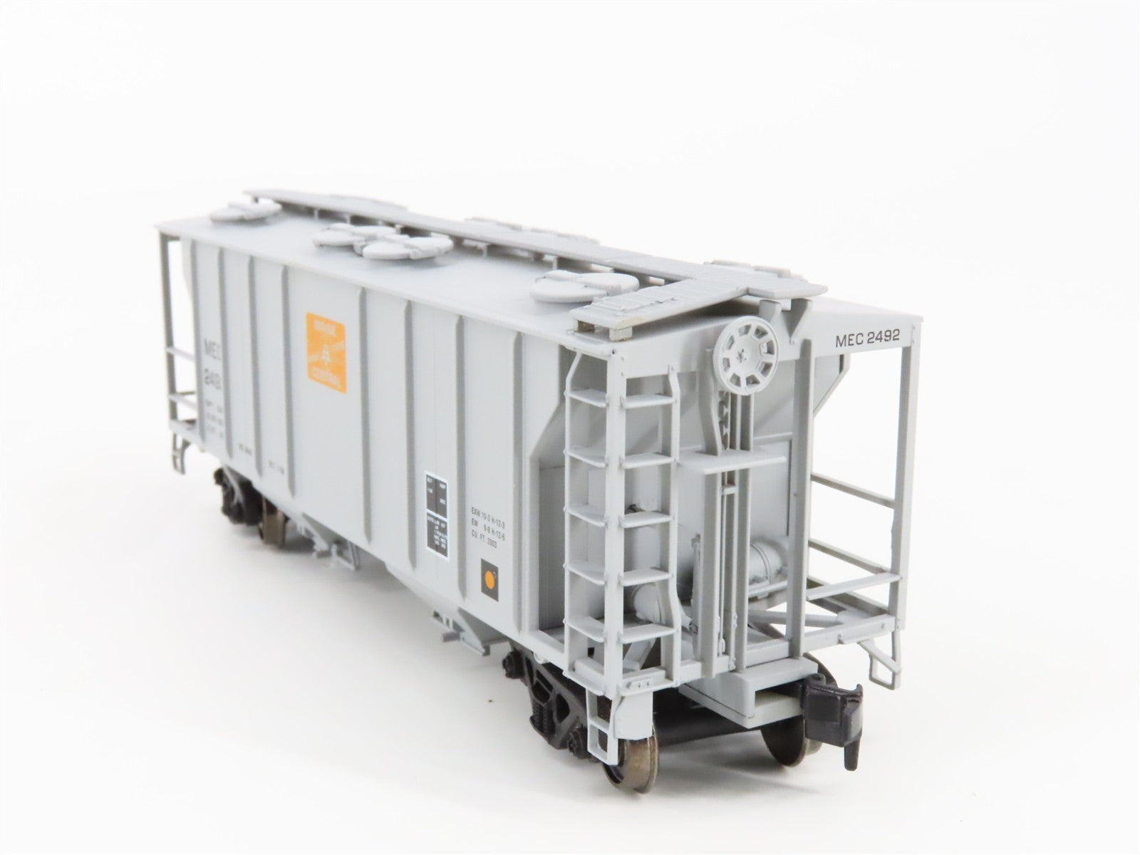 HO Scale Atlas 1818 MEC Maine Central 2-Bay Covered Hopper 2492 RTR