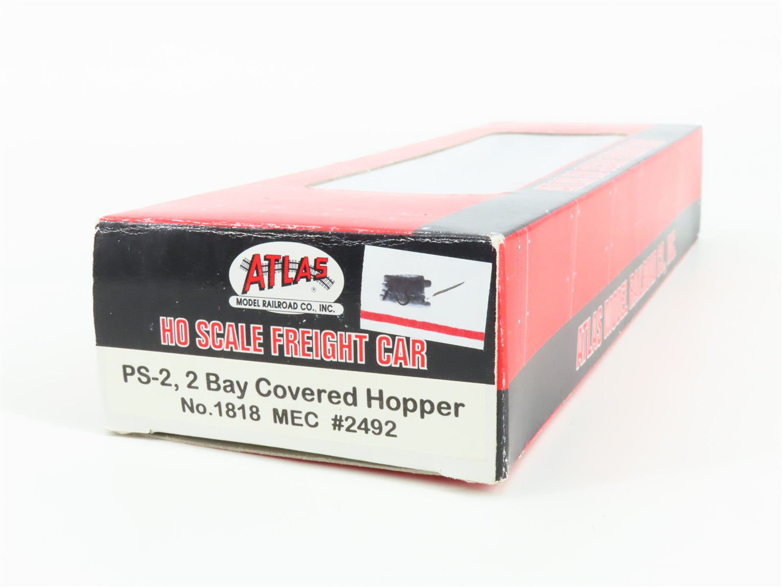 HO Scale Atlas 1818 MEC Maine Central 2-Bay Covered Hopper 2492 RTR