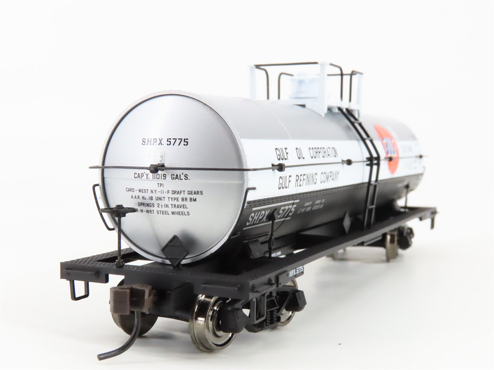 HO Scale Atlas 1063-2 SHPX Gulf Oil 11,000 Gallon Tank Car 5775 RTR