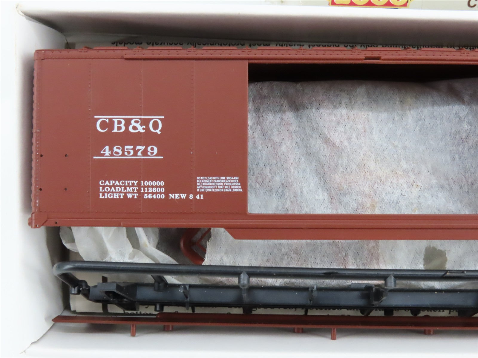 HO Scale PROTO 2000 Chicago, Burlington & Quincy 50' Box Car Unbuilt Kit