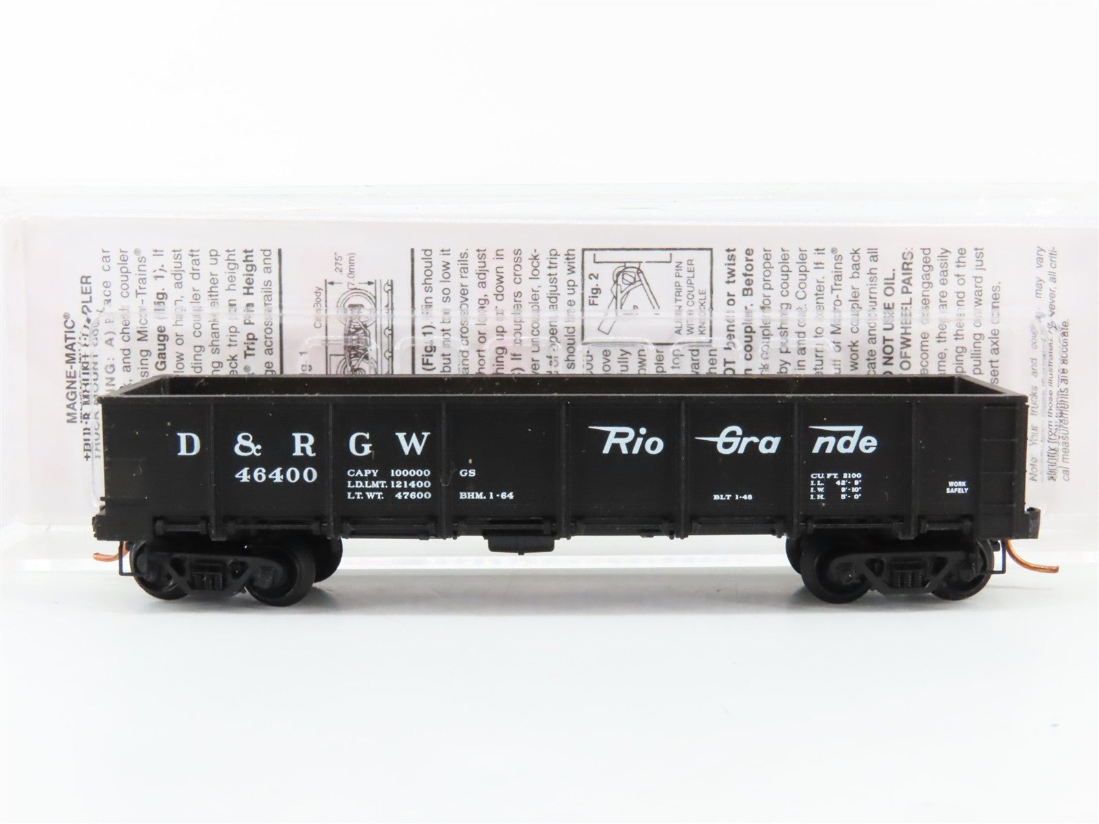 N Scale Micro-Trains MTL 08300060 D&RGW Rio Grande 40' Gondola 46400 w/ Load