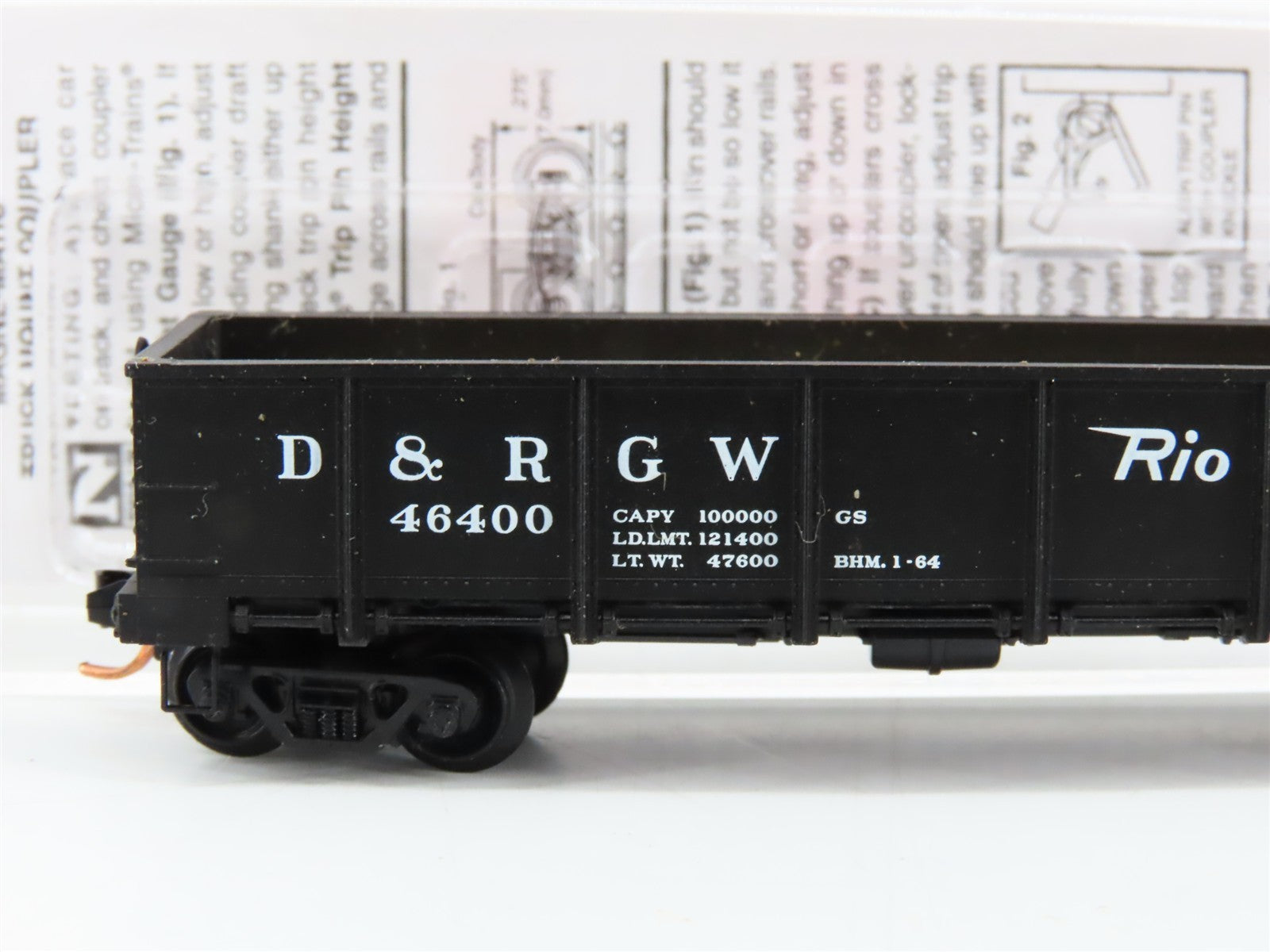 N Scale Micro-Trains MTL 08300060 D&RGW Rio Grande 40' Gondola 46400 w/ Load