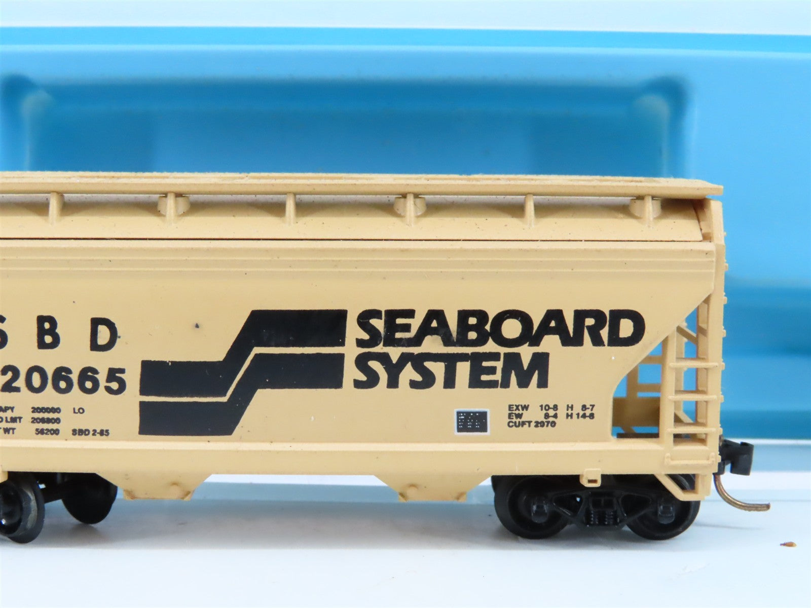N Scale Atlas 3906 SBD Seaboard System 2-Bay Covered Hopper 220665