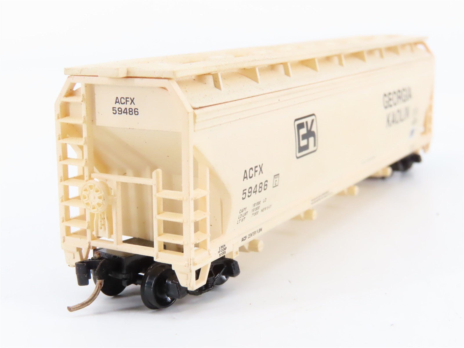 N Scale Atlas 3961 ACFX Georgia Kaolin 4-Bay Centerflow Covered Hopper 59486