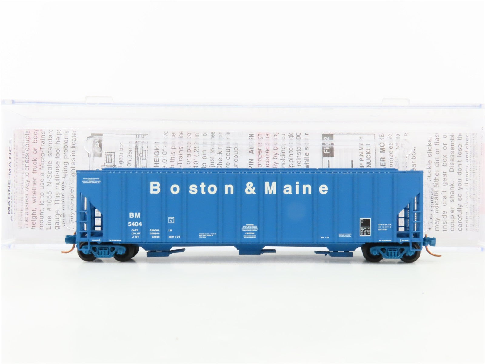 N Scale Micro-Trains MTL 09900060 B&M Boston & Maine 3-Bay Covered Hopper 5404