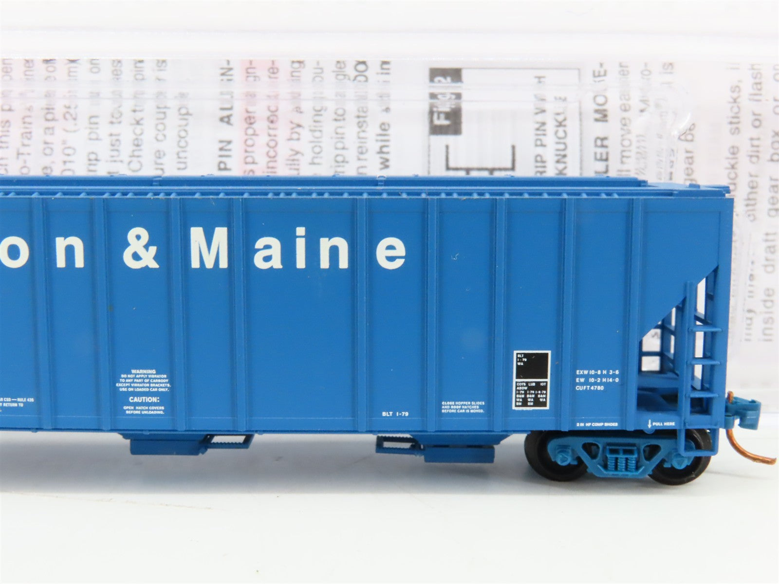 N Scale Micro-Trains MTL 09900060 B&M Boston & Maine 3-Bay Covered Hopper 5404