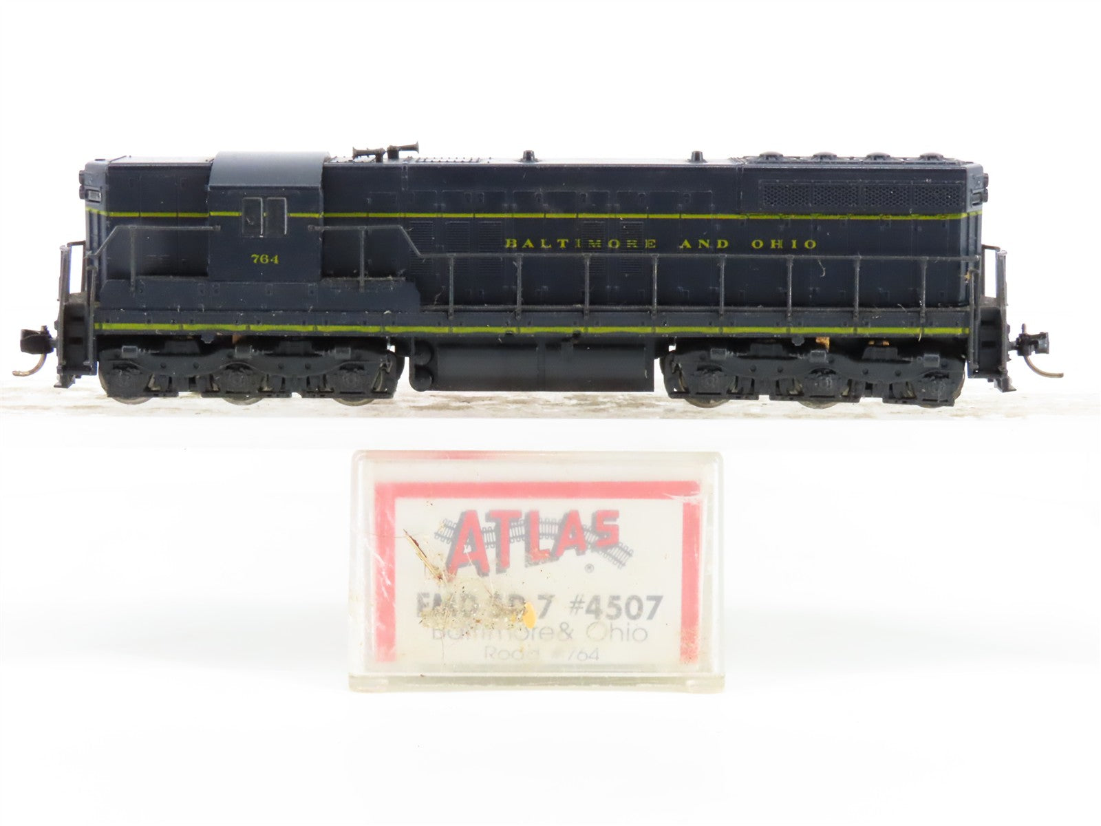 N Scale Atlas 4507 B&O Baltimore & Ohio SD7 Diesel Locomotive #764 wDCC
