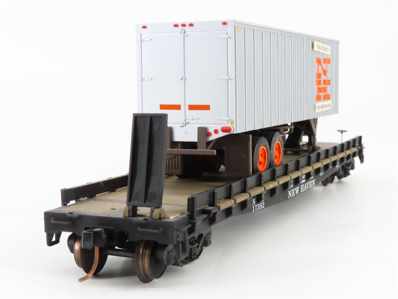 S Scale S-Helper Service 00190 NH New Haven TOFC Flat Car w/ Trailer 17382 RTR