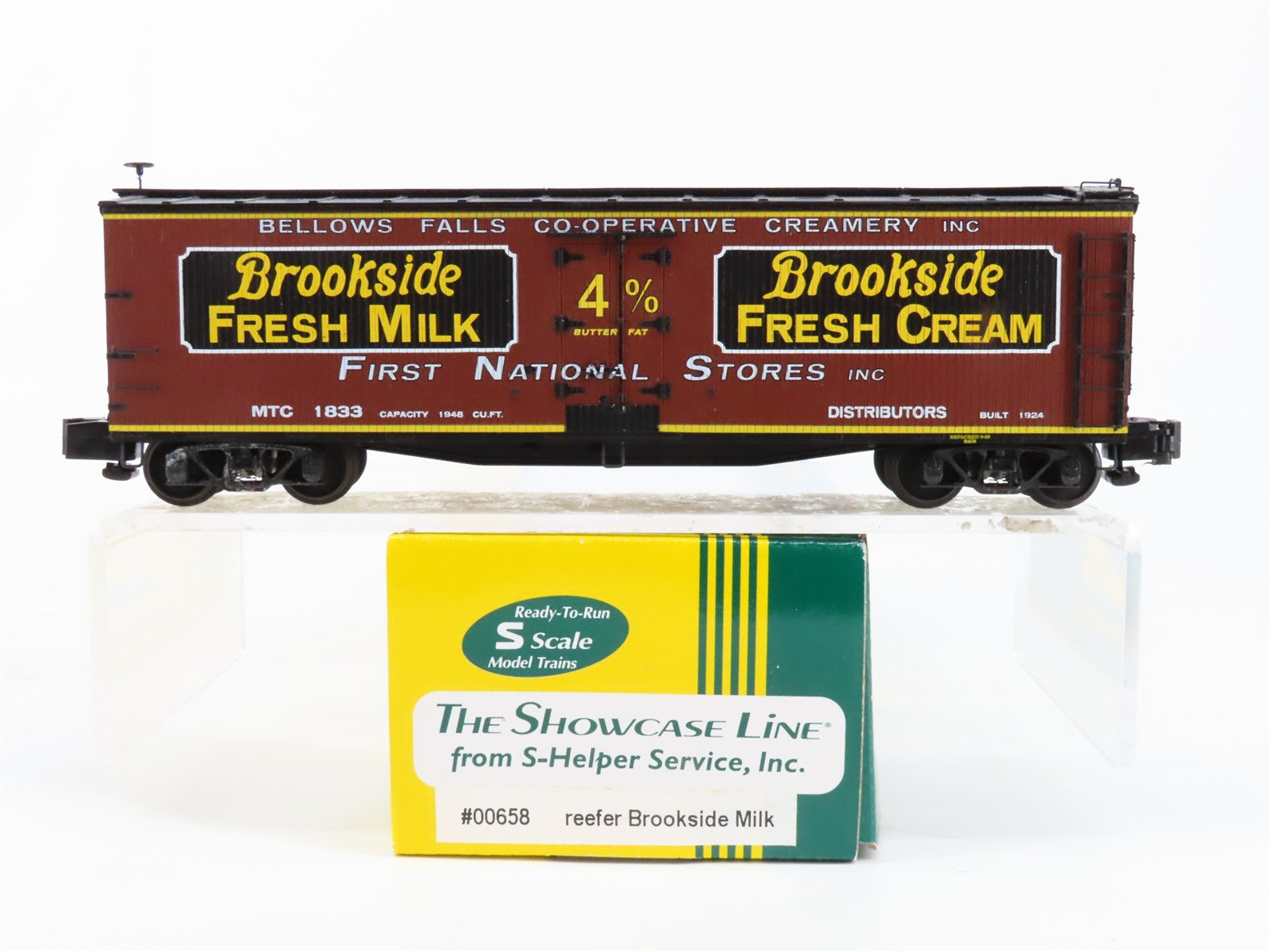 S Scale S-Helper Service 00658 MTC Brookside Milk Reefer 1833 RTR