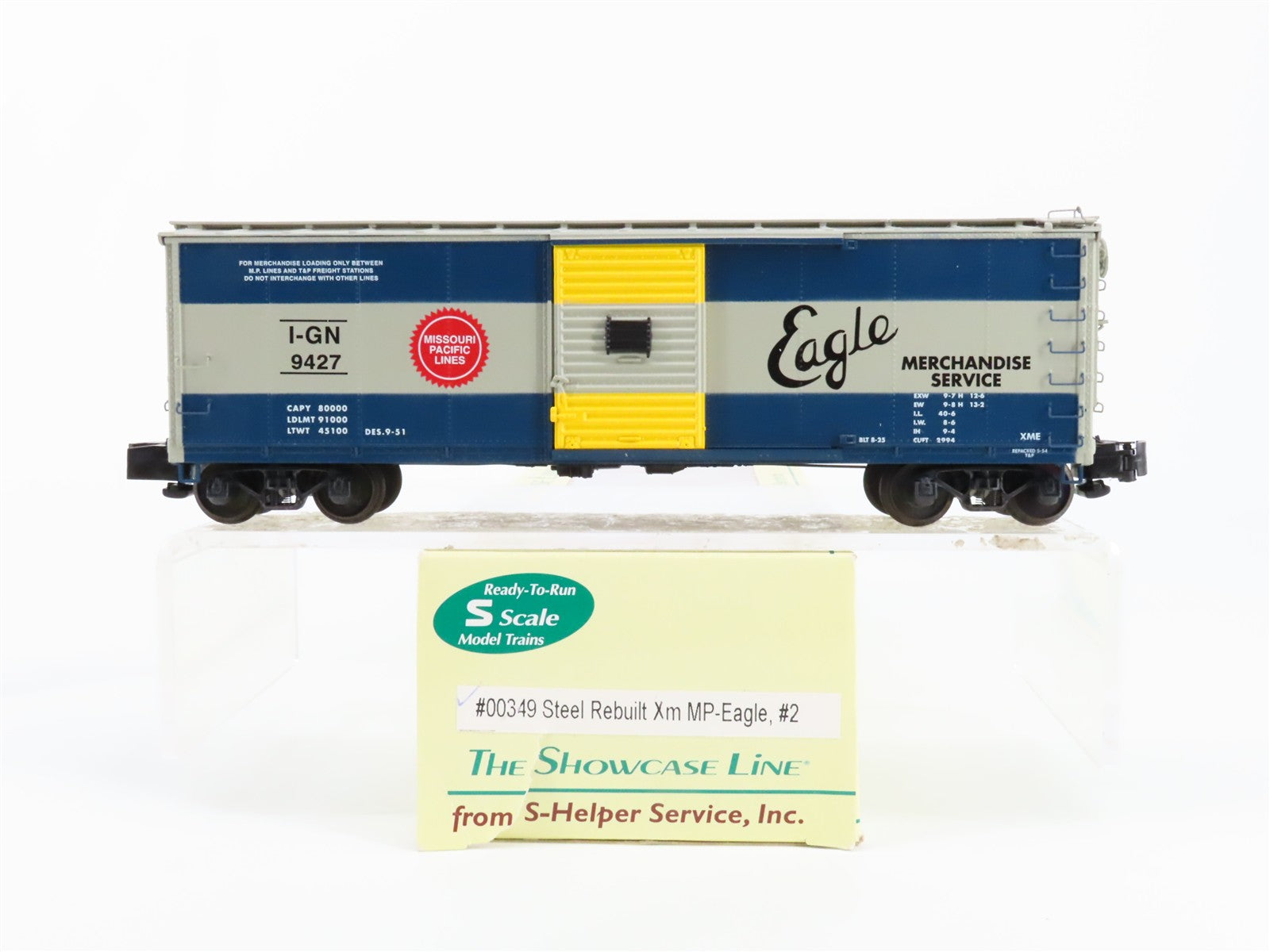 S Scale S-Helper Service 00349 I-GN Missouri Pacific 40' Box Car 9427 RTR