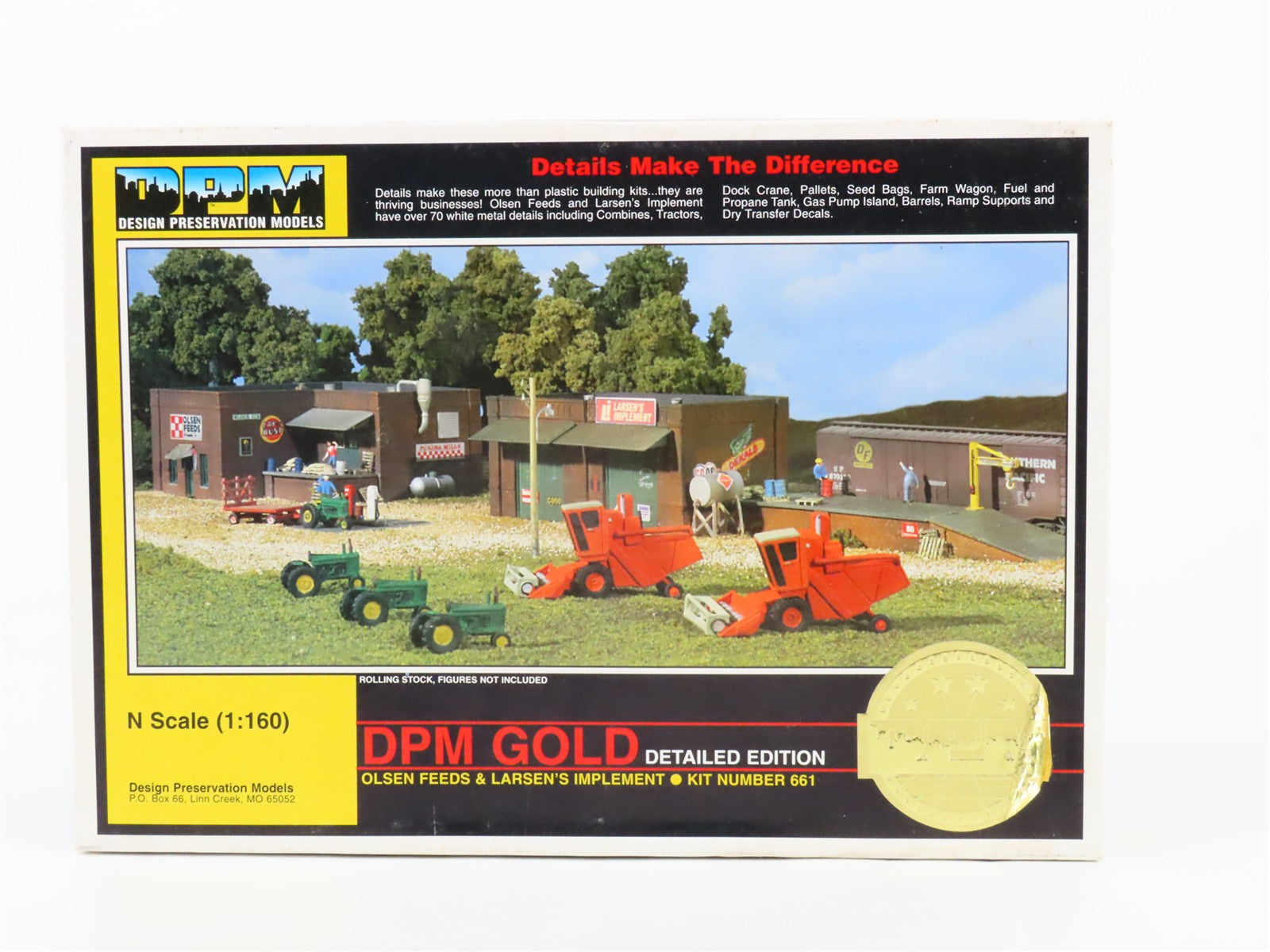 N Scale Design Preservation 661 Olsen Feeds & Larsen's Implement Building Kit