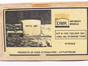 N Scale DMK K-102 720k Gal Fuel Oil Storage Tank Building Kit