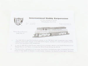HO Scale IHC 3807 CP Canadian Pacific SD24 Diesel Locomotive #9950