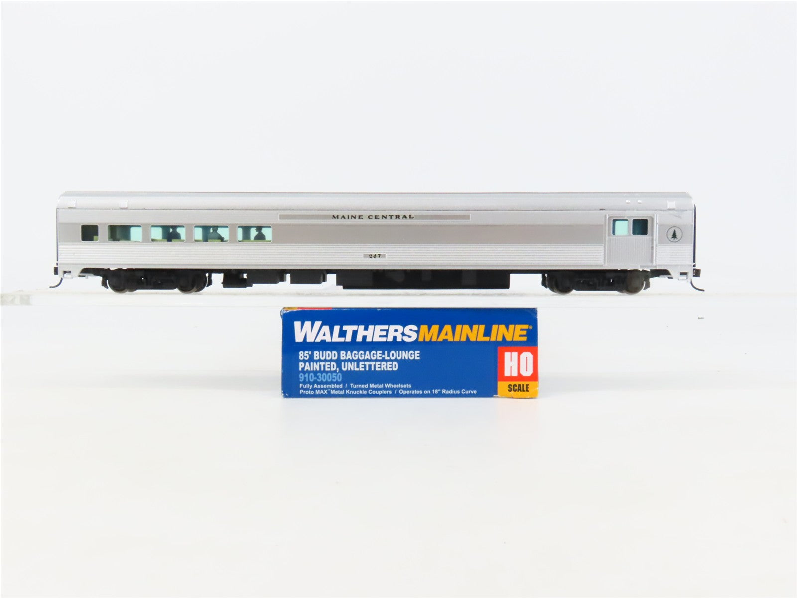 HO Walthers 910-30050 MEC Maine Central Baggage-Lounge Passenger Car #247 CUSTOM