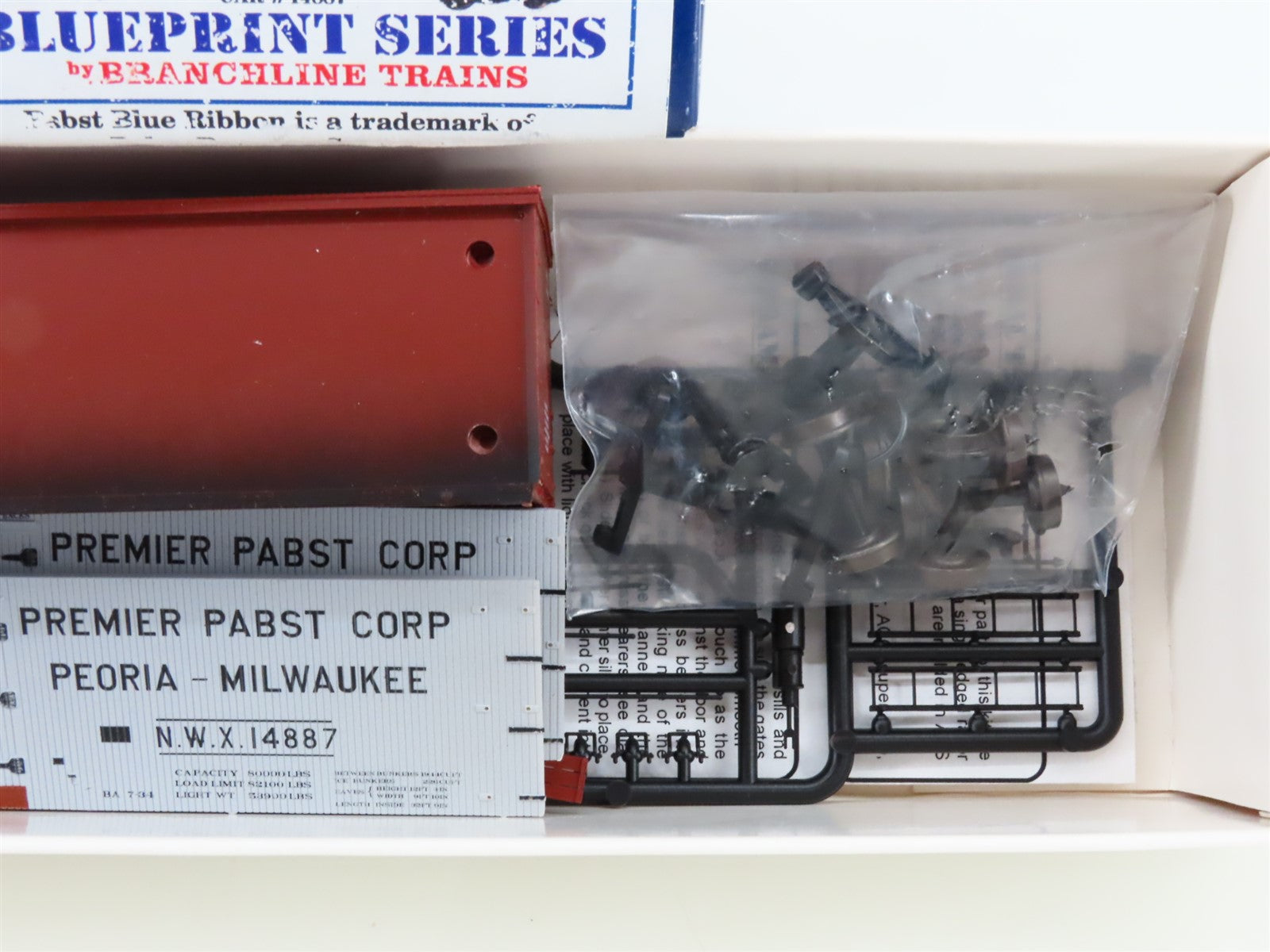 HO Branchline Blueprint Kit 1209 NWX Pabst Blue Ribbon Beer 40' Reefer #14887