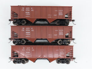HO Scale Bev-Bel/Train Miniature 904 MEC Maine Central 2-Bay Hopper w/Load 3-Pk.