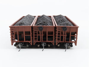 HO Scale Bev-Bel/Train Miniature 904 MEC Maine Central 2-Bay Hopper w/Load 3-Pk.
