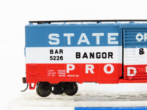 HO Scale Bachmann Silver Series 17038 BAR State Of Maine 40' Box Car #5226