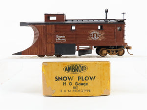 HO Scale Ambroid BM Boston & Maine Minute Man Service Snow Plow #W3715 - CUSTOM